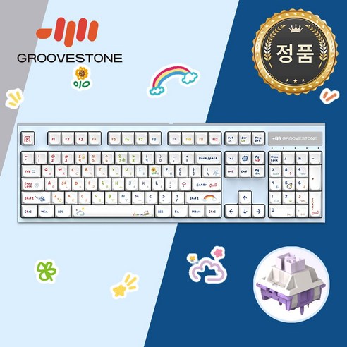 엠스톤 그루브스톤 GV10 무지개크레용B: 당신의 책상을 아름다움으로 물들일 저소음 키보드