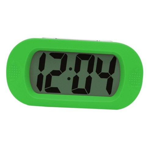Smartlight 디지털 외부 쉘 알람 시계 침실 여행 소녀 간단한 작동 자동 녹색 스마트 야간 조명, 실리콘