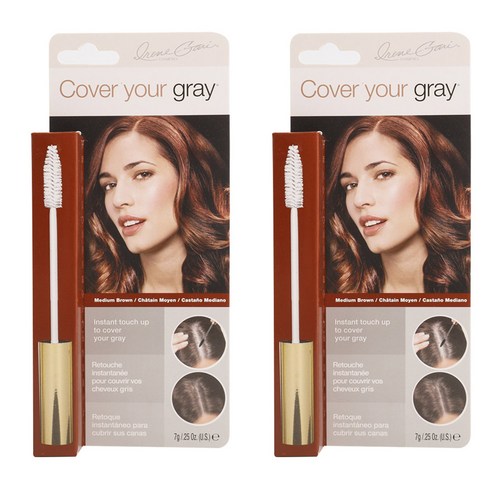 커버유어그레이 인스턴트 터치 업 헤어 마스카라 7g, Medium Brown, 2개