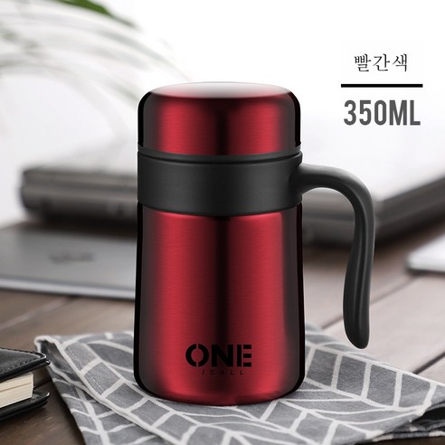 ZZJJC 아이디어 보온병 아이디어 텀블러 아웃도어 보온병, 101m1-500ml, 레드/350ml