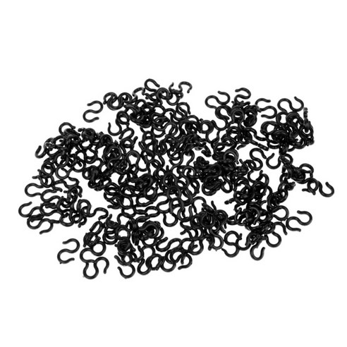 100pcs 산악 자전거 디스크 브레이크 조정 도구 브레이크 케이블 클립 S 버클, 블랙, 플라스틱