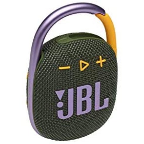 JBL JBL CLIP 4 블루투스 스피커 블랙-실용적인 카라비너가 장착 된 방수 휴대용 뮤직 박스-최대 10 시간의 무선 음악 스트리밍-58575, 04.초록, 단일옵션