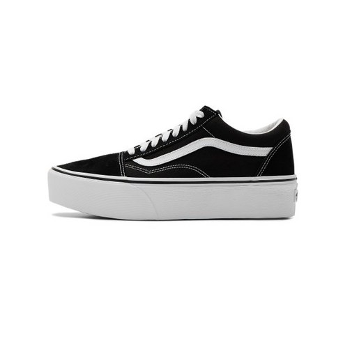 반스 VANS 올드스쿨 스택폼 스웨이드/캔버스 블랙:트루 화이트 / VN0A7Q5M6BT1