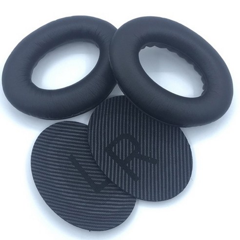 Xzante QuietComfort 35II QC35 1세대 2세대 이어폰 커버용 헤드폰 이어 쿠션 교체, 검은 색, 검은 색