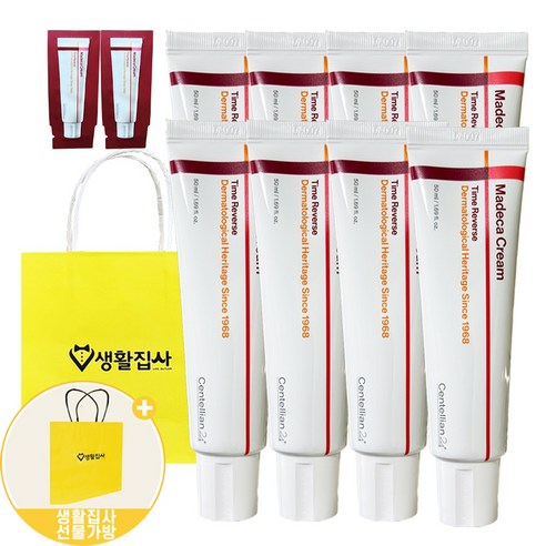 [센텔리안24 생활집사선물Set] 동국제약 마데카크림 타임리버스 50ml+샘플2매+생활집사 선물가방/ 보습 탄력 기미완화 안티에이징에 최적화된 마데카크림 생활집사선물세트, 생활집사선물가방, 12개