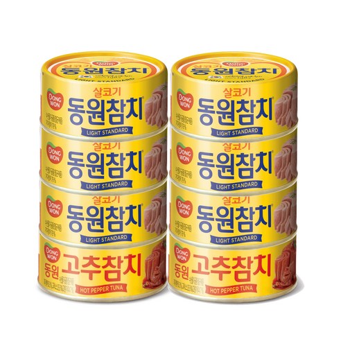 동원참치 살코기100G*6+고추100G*2, 2세트