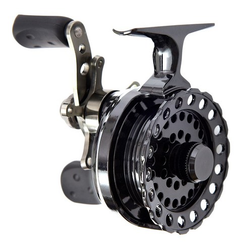 Xzante LEO DWS60 4 + 1BB 2.6:1 64MM 플라이 낚시 릴 휠 (높은 발 포함) 왼손 부품, 검은 색
