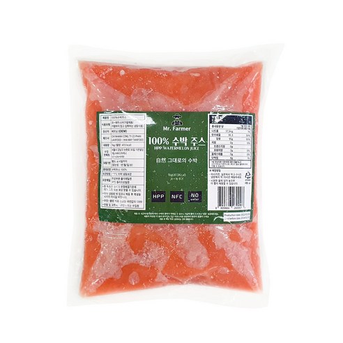 대상 복음자리 땡모반 생과일 착즙 냉동 수박주스 1kg 4개, 4kg, 1개