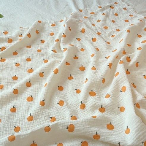 CP016 탐나요 면20수 이중거즈 요루 원단, 오렌지180cm, 1개
