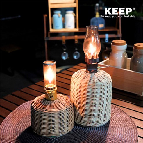 KEEP 캠핑 라탄 이소가스 워머 소 230g, 베이지, 1개