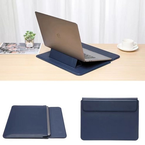 영원한 슬림 방열 거치대 노트북 파우치, 블루, 1개