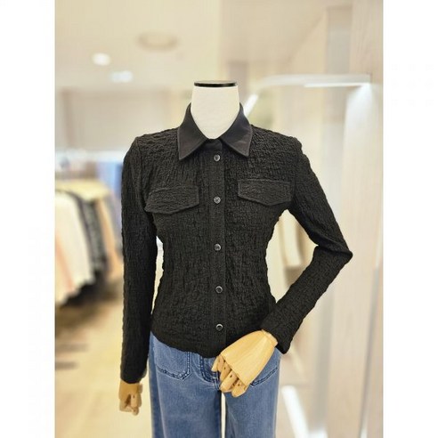 잇미샤 슬림핏 엠보 카라 블라우스 ITO3YBL800 백화점 아울렛 (3146301)