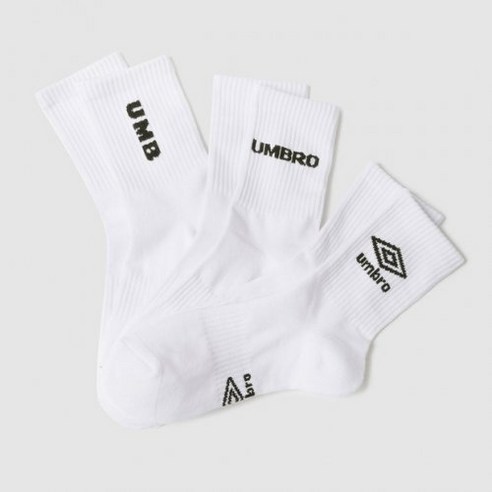 정품 엄브로 변형 로고 에센셜 3PACK 미드 삭스