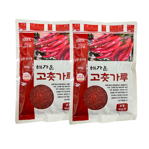 25년 햇고추 해가온 햇 고춧가루 국산 보통맛 / 김치양념 / 보통굵기, 1kg, 1개