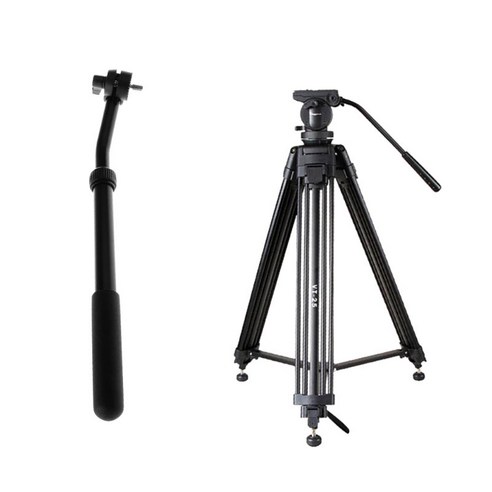 전문 알루미늄 61 ''''/155cm 카메라 비디오 삼각대 W/유체 헤드 + Canon DSLR 용 핸들 암, {"사이즈":"설명한대로"}, {"색상":"검은"}, {"수건소재":"설명한대로"}