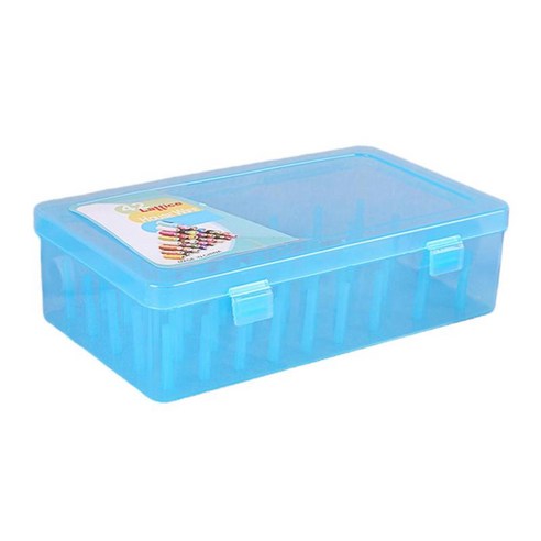 빈 바느질 공예 보빈 주최자 트레이 폴 Craft Spool Organizing Case 투명 투명 재봉 42 24 스풀 릴 정렬 상자 주최자, 푸른, 플라스틱
