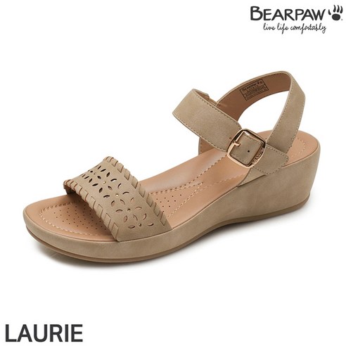 [베어파우] LAURIE 로리 큐빅장식 보헤미안 여성 스트랩샌들_5cm K2265091QB-W