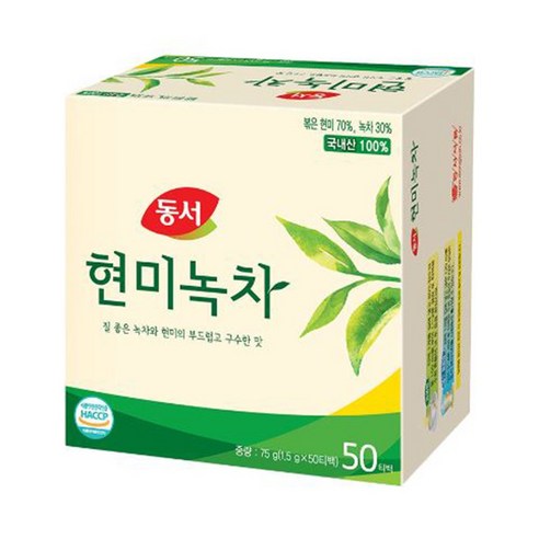 동서 현미녹차 50T, 1.5g, 50개입, 1개