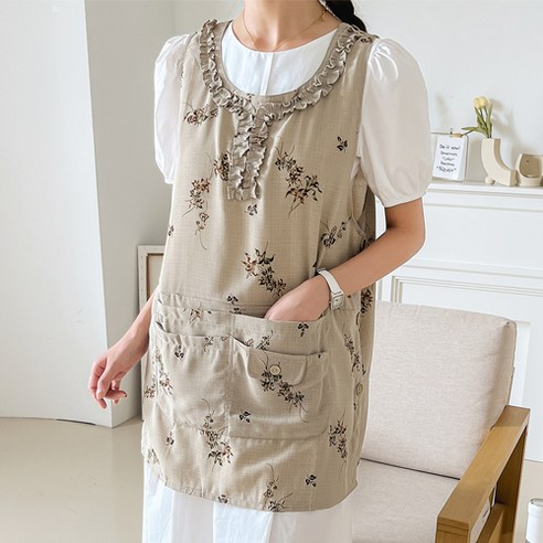 모시의 시원함과 편안함을 선사하는 여름 필수품: 모시 지퍼 앞치마