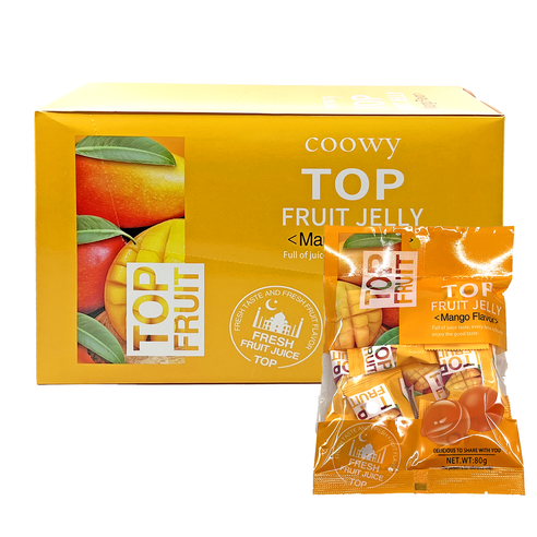 [국내배송]베트남 탑젤리 망고젤리 TOP FRUIT coowy 탑 프루트 다낭한시장, 80g, 72개