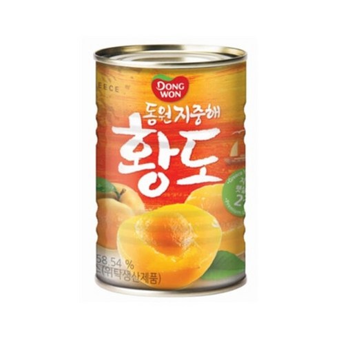 [KT알파쇼핑][동원] 지중해 황도 410g 과일통조림/복숭아병조림, 6캔