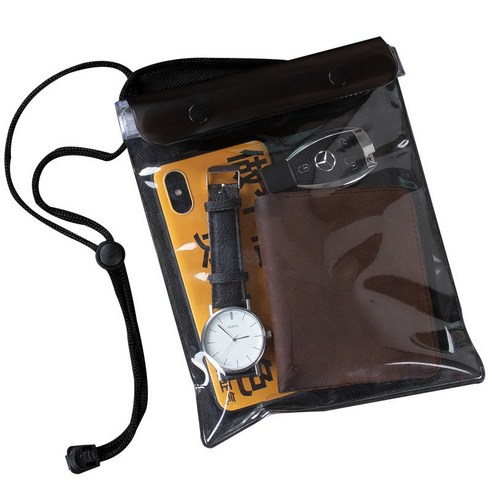 휴대 전화 방수 가방 터치 스크린 충전식 허리 가방, 투명