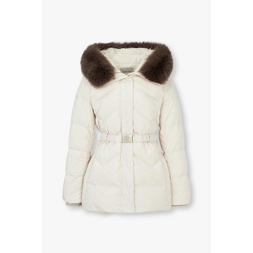 강남 보브 폭스 퍼 벨티드 하프 다운 점퍼 71544170071366977