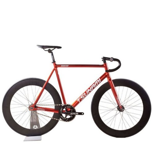 강렬한 레드 와인, 도시를 질주하는 쓰나미 SNM100 픽시 자전거