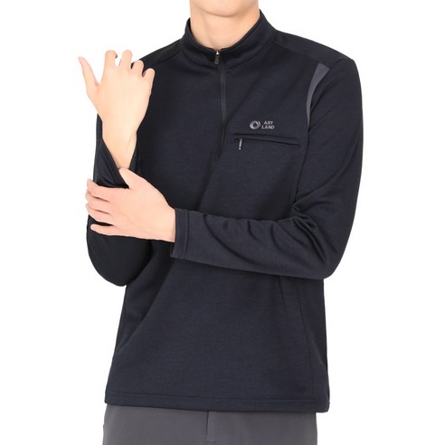 엑스트라스포티 폴즈 남성 부드럽게 감싸주는 기모 보카시 긴팔 집업 티셔츠(A13LT074M)