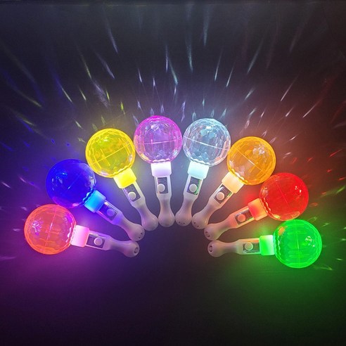 LED 미러볼 응원봉 10pcs 파티 야광봉 콘서트, 10개, 노란색