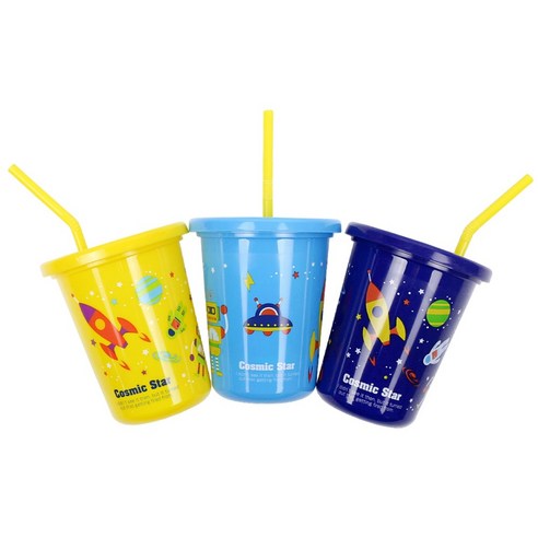 스케이터 코스믹스타 빨대컵 세트 320ml x 3종 SIH3ST, 혼합색상, 1세트