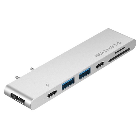 100W 전원 전달 40GBP HDMI 호환 데이터 어댑터 4K USB 3.0 실버가있는 LEANINGL CS63THCR USB C 휴대용 허브, 1개, 은