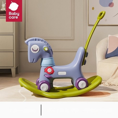 흔들말 베이비 케어 어린이 흔들 말 스쿠터 5 대 1 아기 트로이 목마 장난감 선물, 4.[Five-in-one rocking horse]