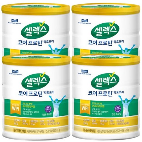 셀렉스 코어프로틴 락토프리 570g 4캔, 4개