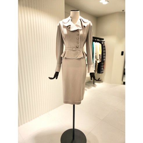 모조에스핀 간절기 러플카라 투인원 원피스 J213MSE011(1902217)