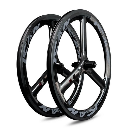 삼발이 휠 림 24 인치 ud 광택 11 속도 탄소 bmx 자전거 바퀴 48mm 25mm 520 트라이 스포크 접이식 용 3 wheelset, 전면 v 브레이크