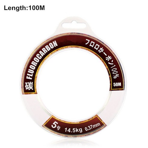 두꺼운낚시줄 50M/100M Fluorocarbon 낚시 라인 3.2-32LB 테스트 탄소 섬유 리더 라인 0.16-0.5mm 플라이, 0.8, 02 100M_01 0.8