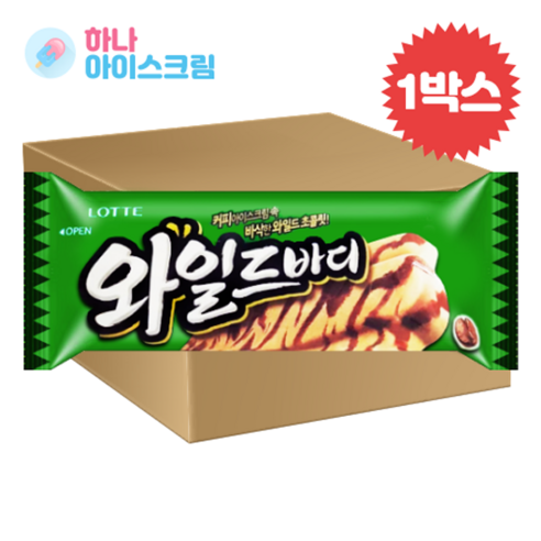 [본사직영]롯데제과 와일드바디 X 40개 아이스크림, 70ml