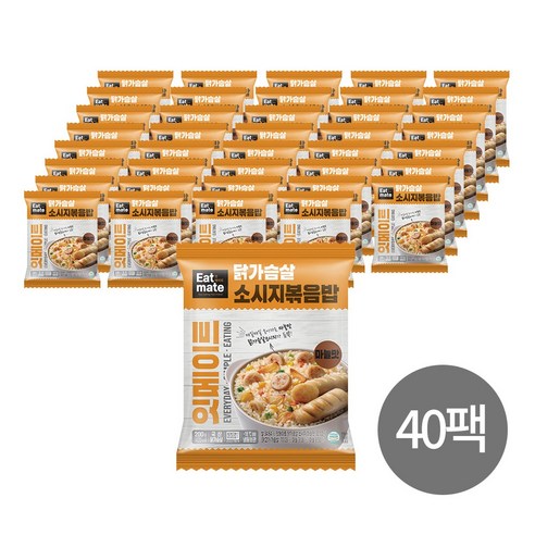 [랭킹닭컴] 잇메이트 닭가슴살 소시지볶음밥 마늘맛, 200g, 5개