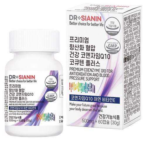 닥터시아닌 프리미엄 항산화 혈압 건강 코엔자임Q10 코큐텐 플러스, 60정, 1개
