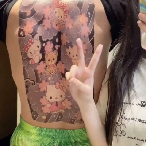 헬로키티 이레즈미 긴팔 타투 스티커, 1장, 1개