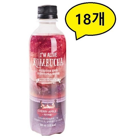 아임얼라이브 콤부차 체리애플 360ml * 18개
