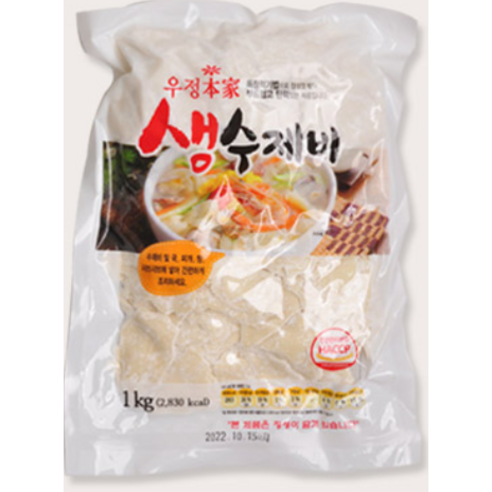 들깨가득 생수제비 6인분세트(수제비1kg+들깨스프6봉), 3개
