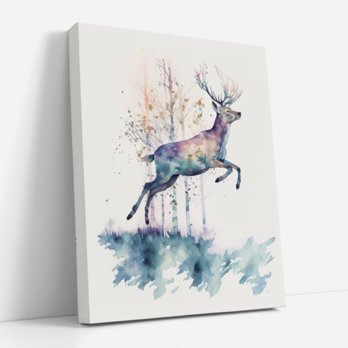 아트앤코 인테리어 캔버스 액자 50x40cm, 점프디어