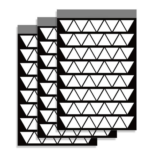 패턴 포인트 인테리어스티커 벽지스티커 3P, 02.삼각패턴(화이트3p)
