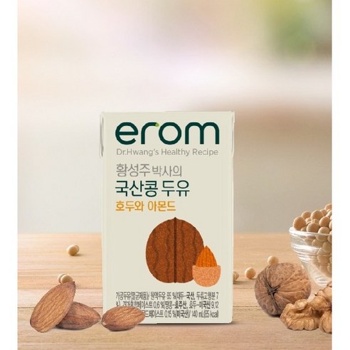 이롬 황성주 박사의 국산콩 두유 호두와 아몬드, 140ml, 48개