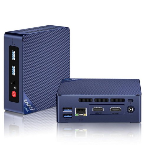 Beelink S12 프로 인텔 12세대 앨더 레이크 - N100(최대 3.4GHz) 미니 PC 16GB DDR4 RAM 500GB PCIe SSD 컴퓨터 지원 4K 듀얼 디, 단일