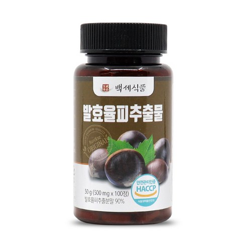 발효율피 추출물 500mg 100정 HACCP 인증제품, 1개, 500mg x 100정