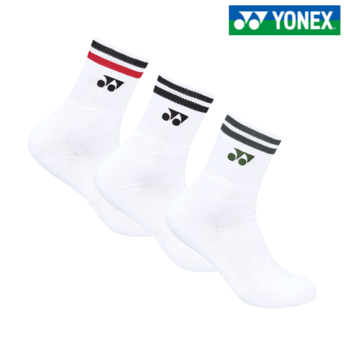 요넥스 양말 25SS 259SN002F 배드민턴 여성 장목 선수용 스포츠양말 스매쉬스포츠, 블랙 BK, 3개
