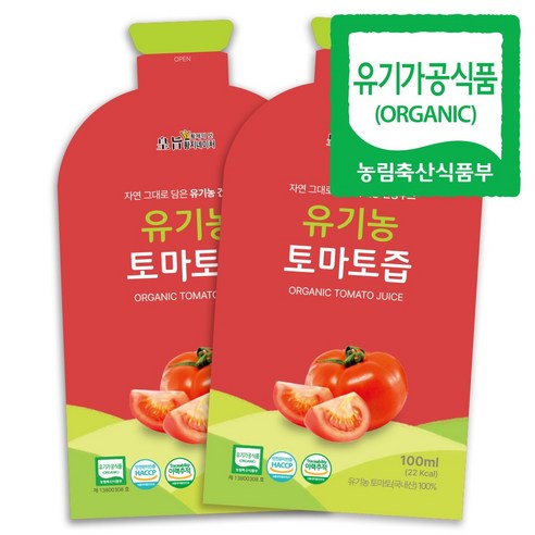 황지네이처 국내산 유기농 토마토즙 과채주스 100ml 60개